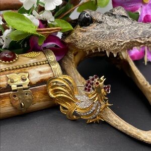 Jomaz rooster brooch vintage 🔥